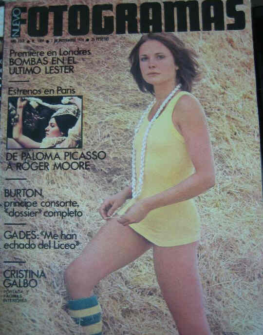 FOTOGRAMAS magazine side cover Issue 1359 1 November 1974
