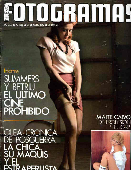 FOTOGRAMAS magazine side cover Issue 1379 21 March 1975
