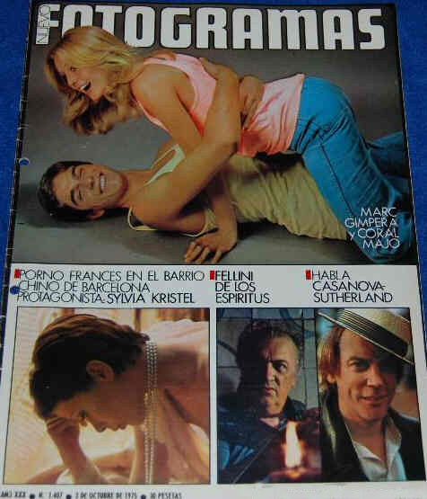 FOTOGRAMAS magazine side cover Issue 1407 3 October 1975