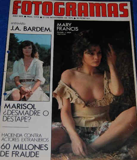 FOTOGRAMAS magazine side cover Issue 1414 21 November 1975