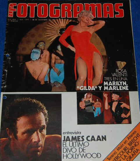 FOTOGRAMAS magazine side cover Issue 1419 26 December 1975