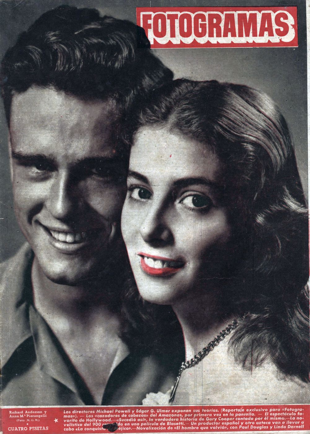 FOTOGRAMAS magazine side cover Issue 142 3 August 1951