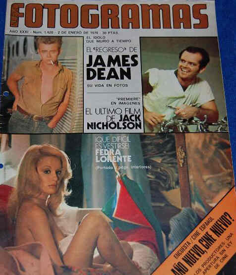 FOTOGRAMAS magazine side cover Issue 1420 2 January 1976