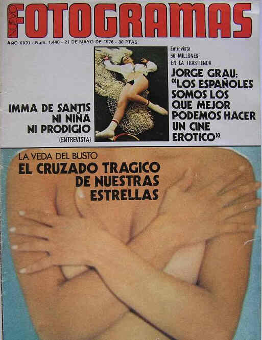 FOTOGRAMAS magazine side cover Issue 1440 21 May 1976
