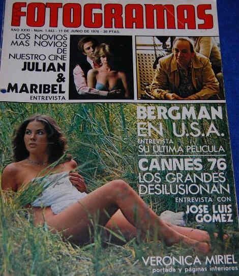 FOTOGRAMAS magazine side cover Issue 1443 11 June 1976