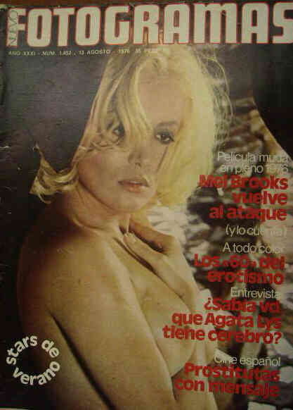 FOTOGRAMAS magazine side cover Issue 1452 13 August 1976