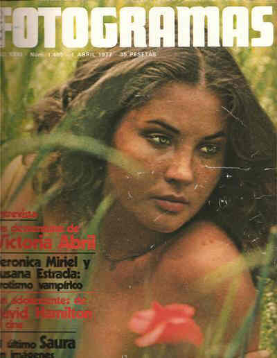 FOTOGRAMAS magazine side cover Issue 1485 1 April 1977