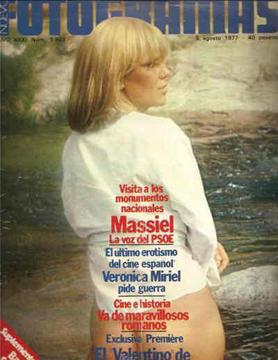 FOTOGRAMAS magazine side cover Issue 1503 5 August 1977