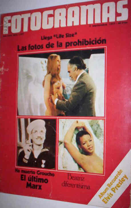 FOTOGRAMAS magazine side cover Issue 1507 2 September 1977