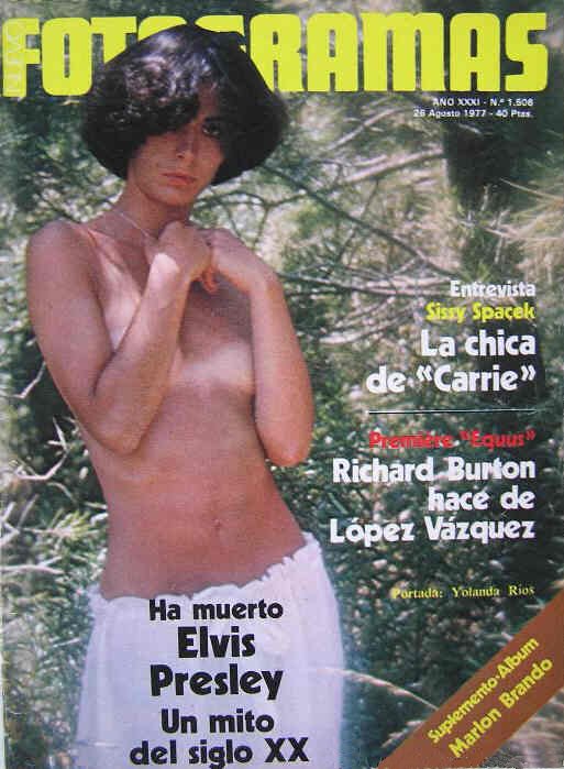 FOTOGRAMAS magazine side cover Issue 1508 9 September 1977