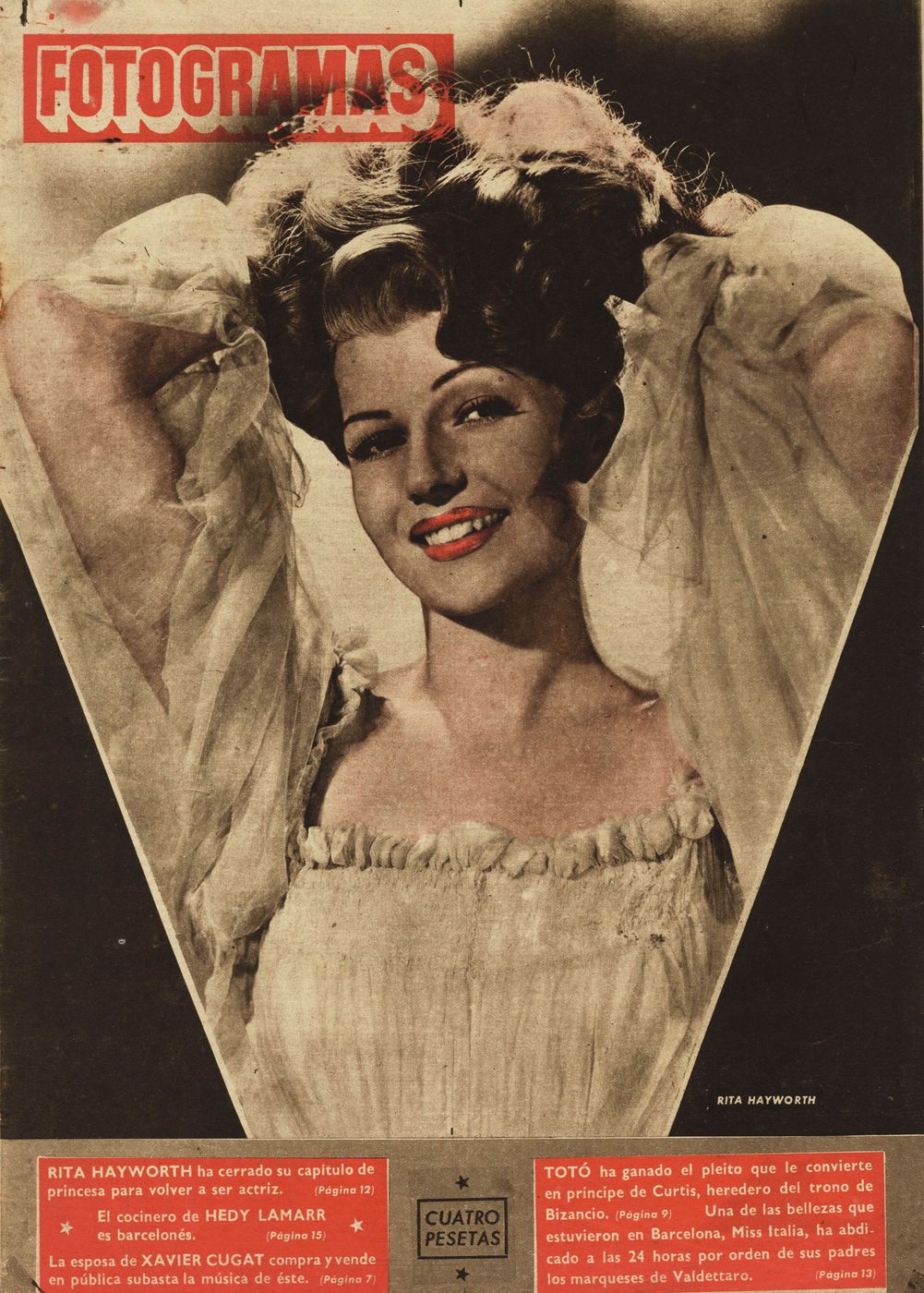 FOTOGRAMAS magazine side cover Issue 153 19 October 1951