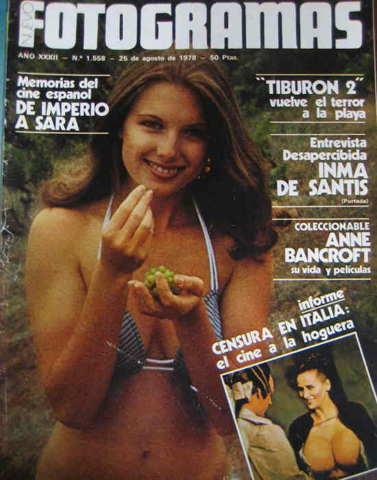 FOTOGRAMAS magazine side cover Issue 1558 25 August 1978