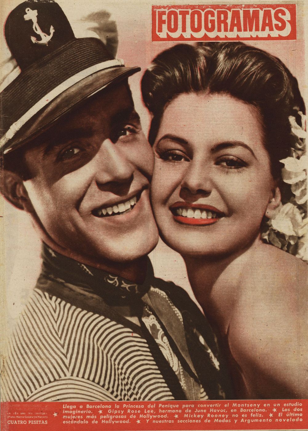 FOTOGRAMAS magazine side cover Issue 156 9 November 1951