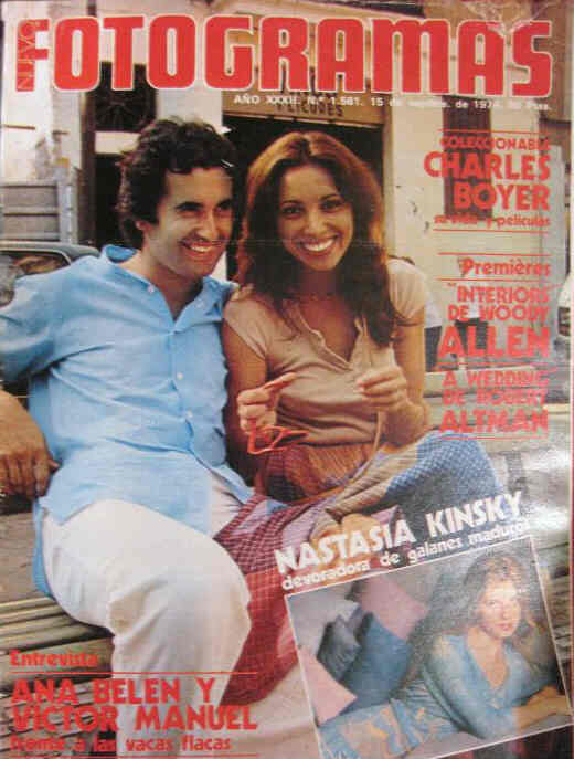 FOTOGRAMAS magazine side cover Issue 1561 15 September 1978