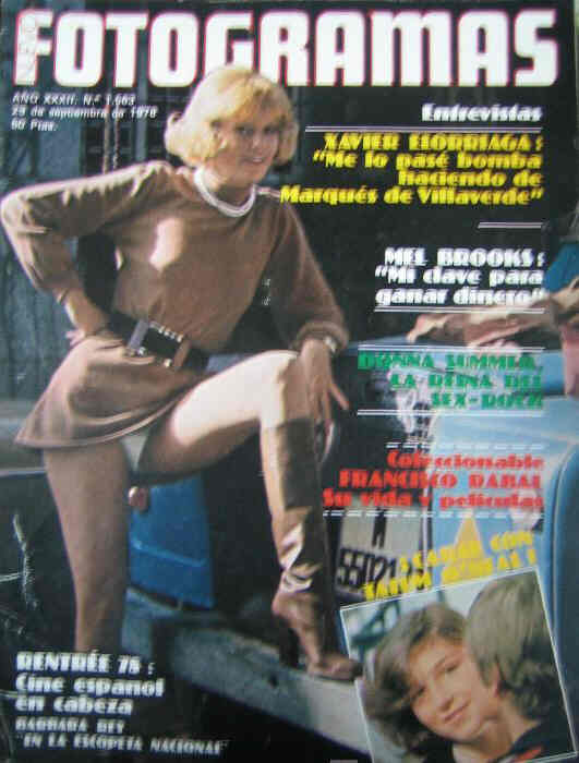 FOTOGRAMAS magazine side cover Issue 1563 29 September 1978