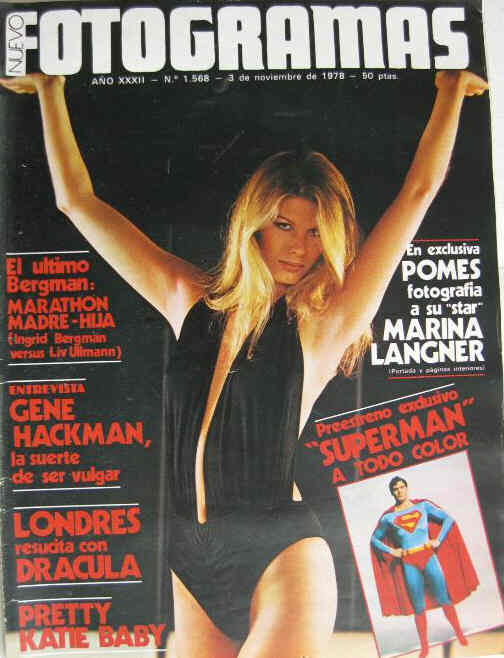 FOTOGRAMAS magazine side cover Issue 1568 3 November 1978