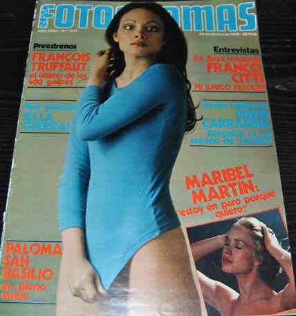 FOTOGRAMAS magazine side cover Issue 1571 24 November 1978
