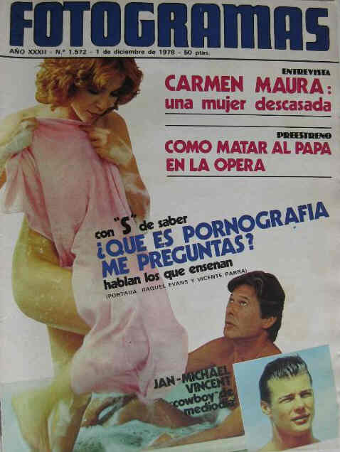 FOTOGRAMAS magazine side cover Issue 1572 1 December 1978