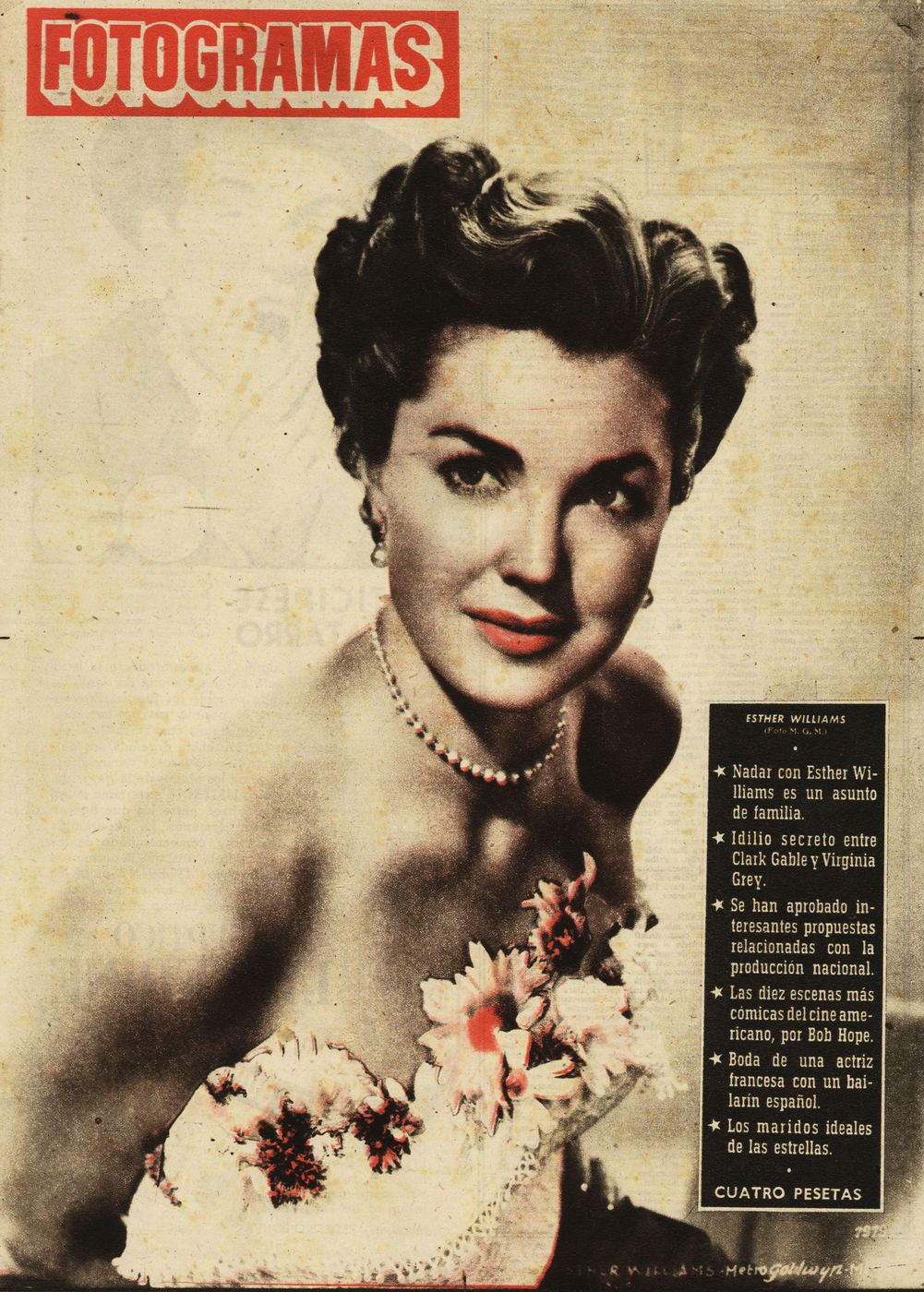 FOTOGRAMAS magazine side cover Issue 158 23 November 1951