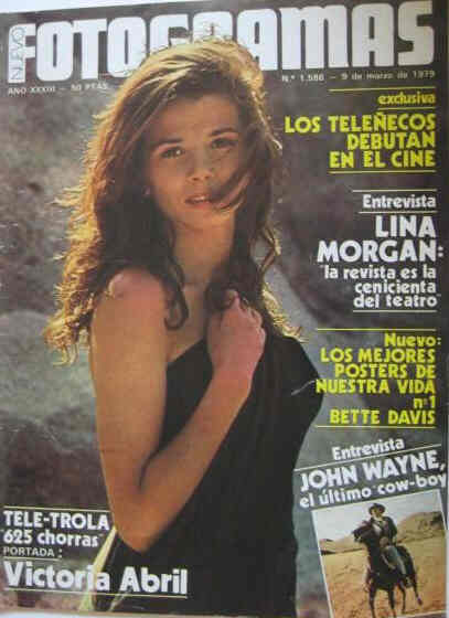 FOTOGRAMAS magazine side cover Issue 1586 9 March 1979