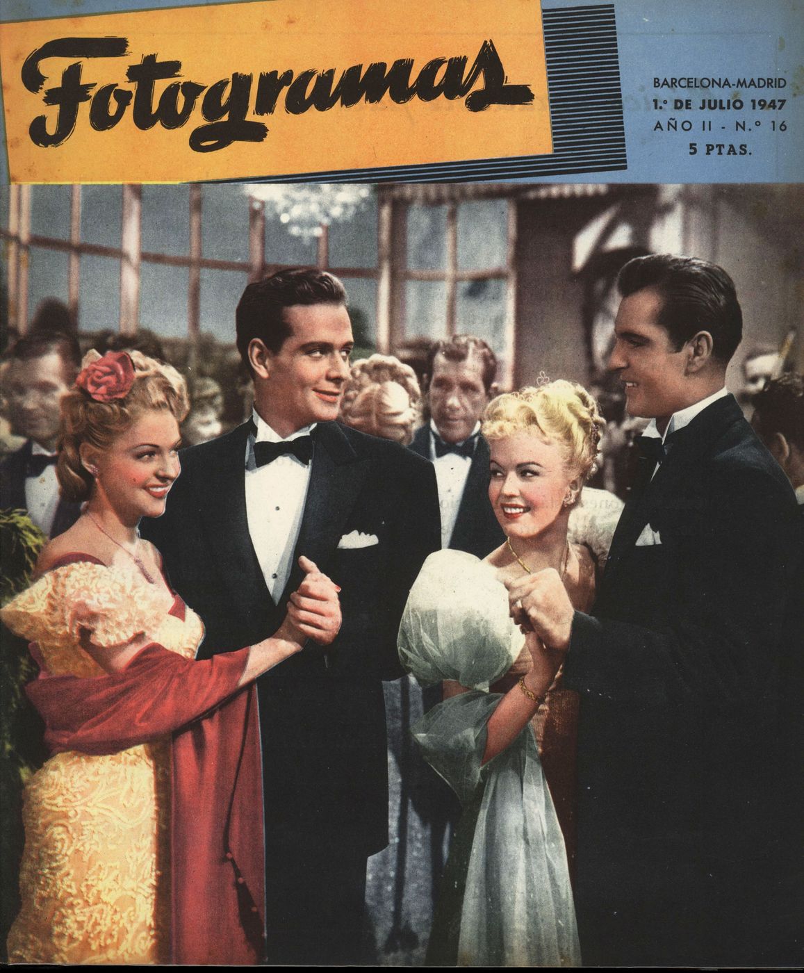FOTOGRAMAS magazine side cover Issue 16 1 July 1947