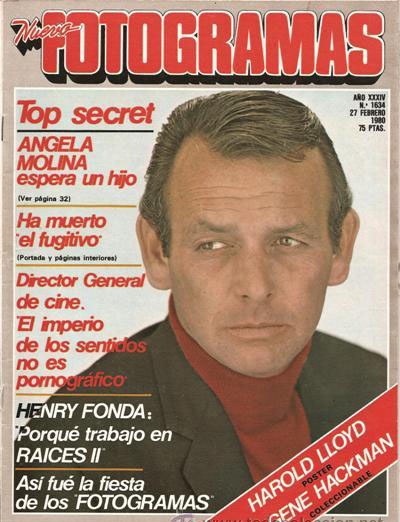 FOTOGRAMAS magazine side cover Issue 1634 27 February 1980