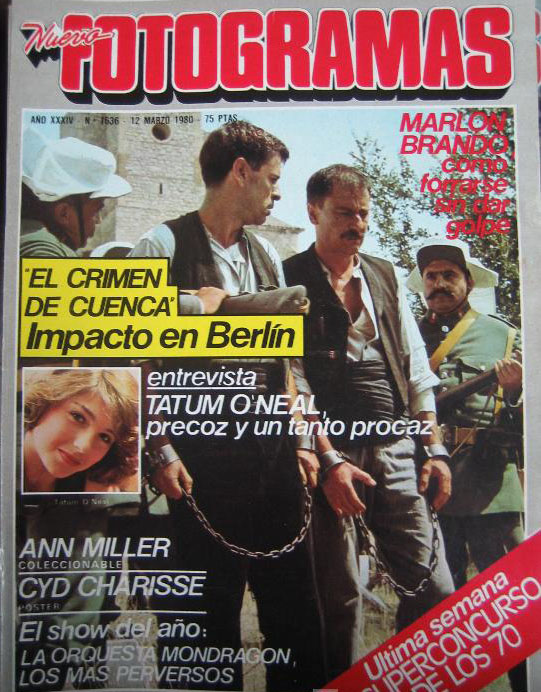 FOTOGRAMAS magazine side cover Issue 1636 12 March 1980