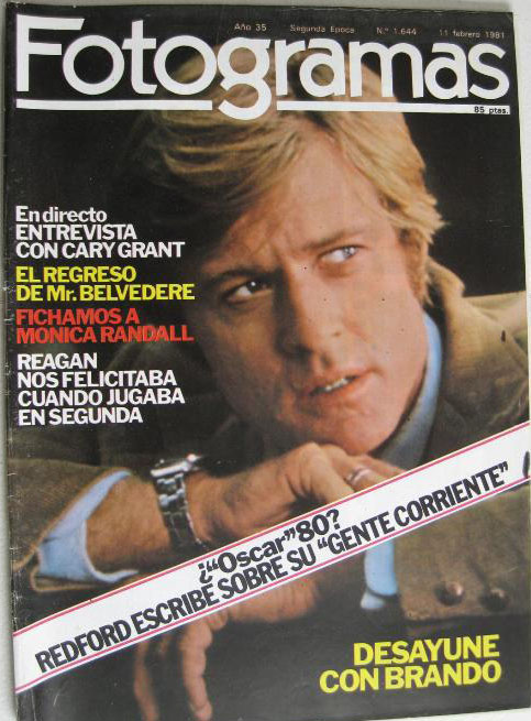 FOTOGRAMAS magazine side cover Issue 1644 11 February 1981