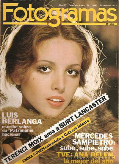 FOTOGRAMAS magazine side cover Issue 1646 25 February 1981