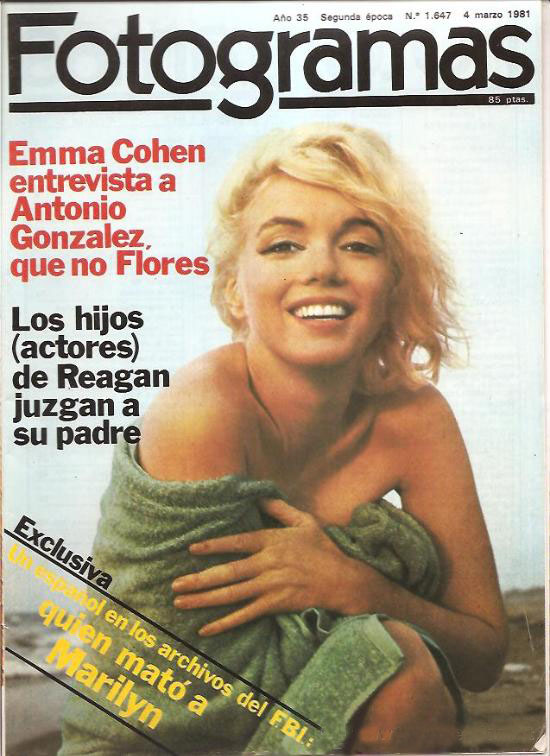 FOTOGRAMAS magazine side cover Issue 1647 4 March 1981