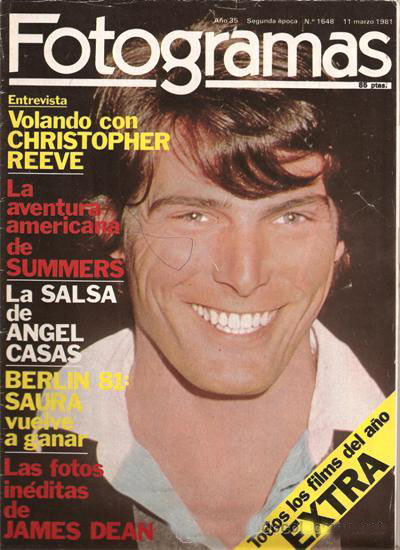 FOTOGRAMAS magazine side cover Issue 1648 11 March 1981