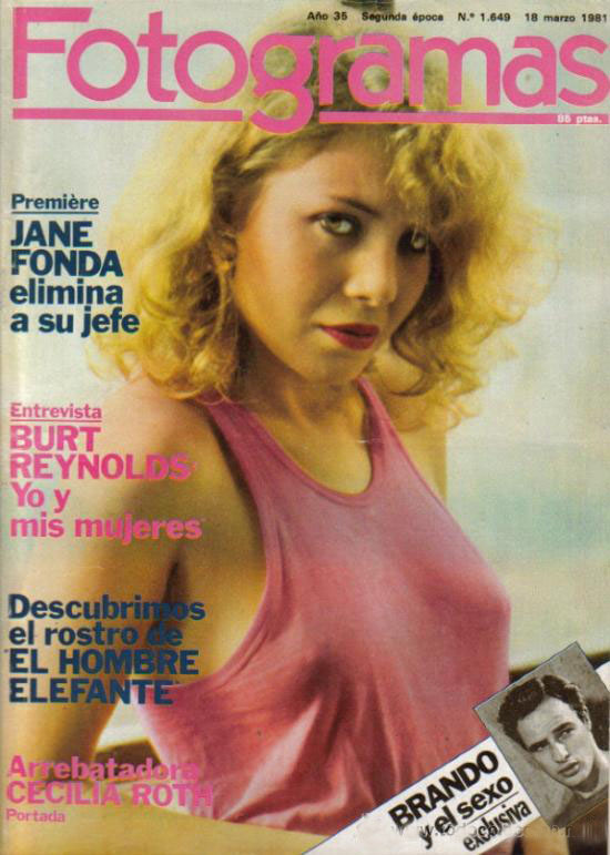 FOTOGRAMAS magazine side cover Issue 1649 18 March 1981