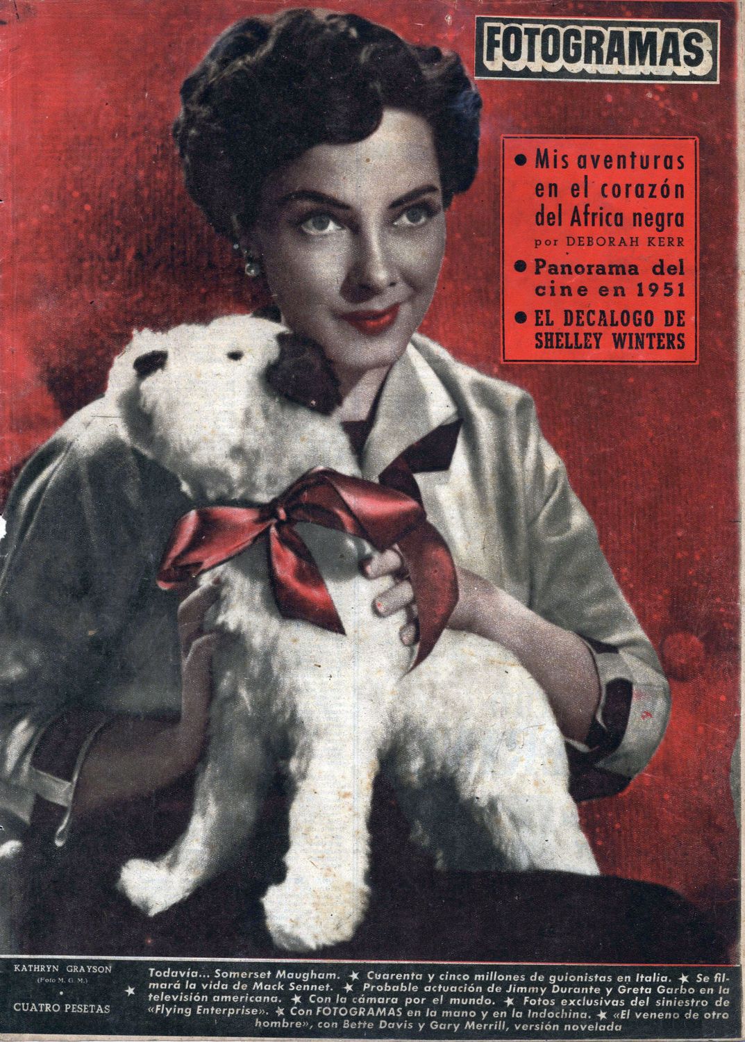 FOTOGRAMAS magazine side cover Issue 165 11 January 1952