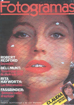 FOTOGRAMAS magazine side cover Issue 1652 8 April 1981