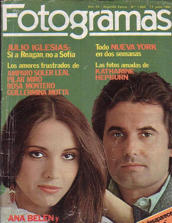 FOTOGRAMAS magazine side cover Issue 1662 17 June 1981