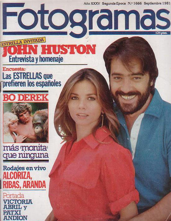 FOTOGRAMAS magazine side cover Issue 1666 September 1981