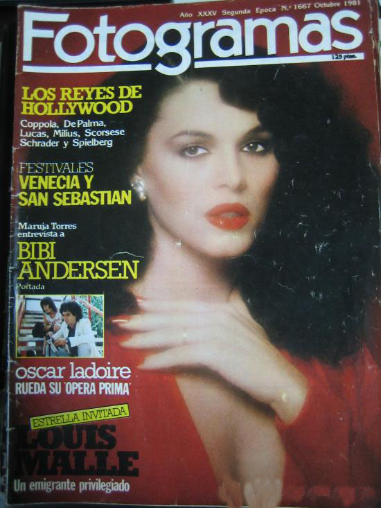 FOTOGRAMAS magazine side cover Issue 1667 October 1981