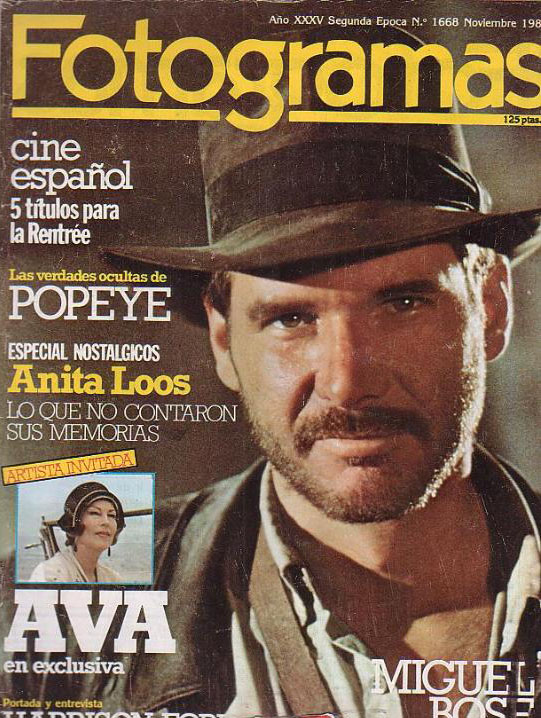FOTOGRAMAS magazine side cover Issue 1668 November 1981