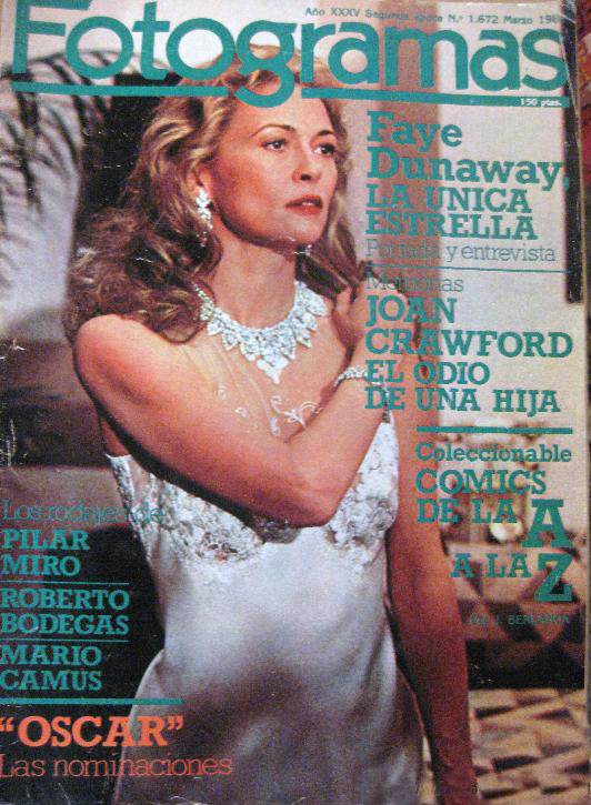 FOTOGRAMAS magazine side cover Issue 1672 March 1982
