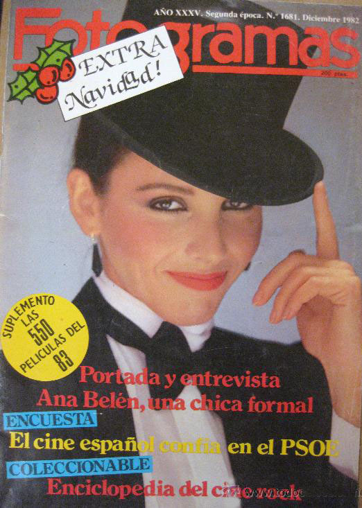 FOTOGRAMAS magazine side cover Issue 1681 December 1982