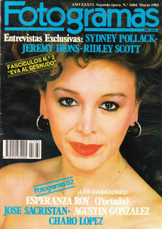 FOTOGRAMAS magazine side cover Issue 1684 March 1983