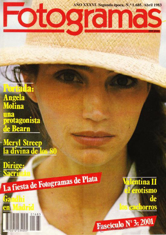 FOTOGRAMAS magazine side cover Issue 1685 April 1983