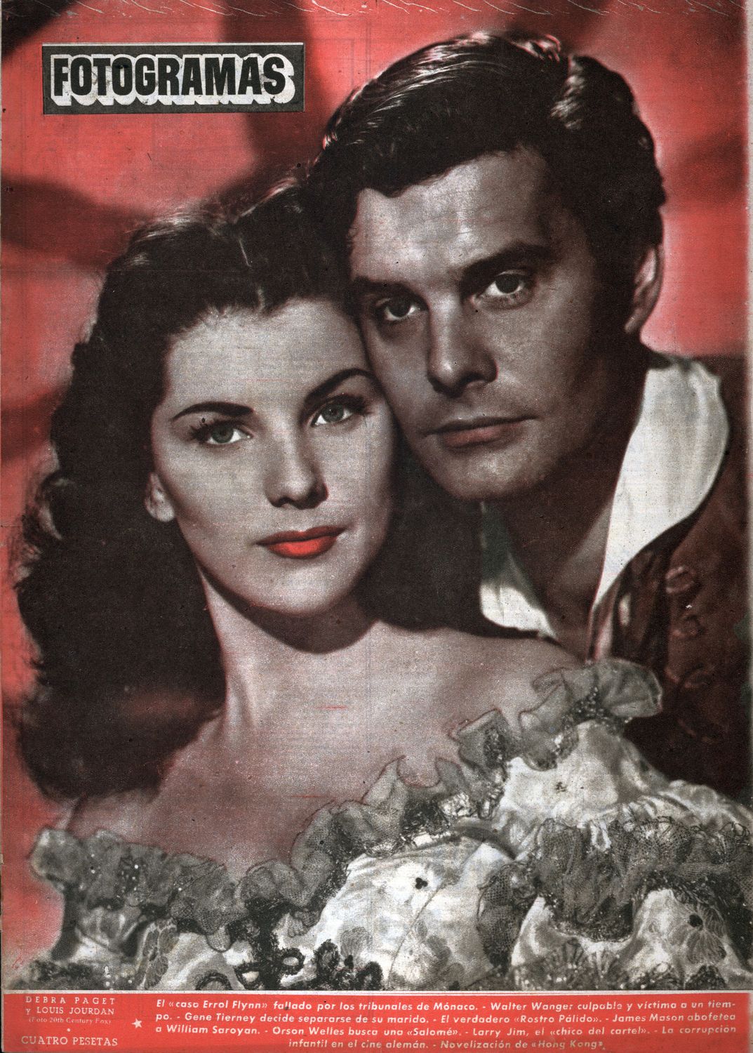 FOTOGRAMAS magazine side cover Issue 169 8 February 1952