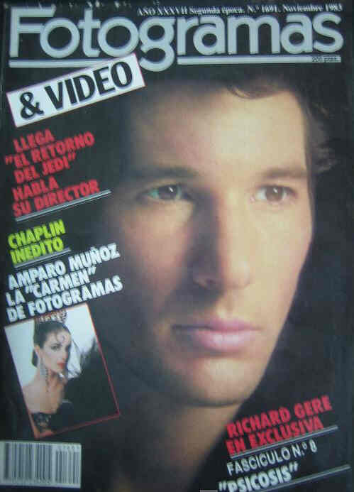 FOTOGRAMAS magazine side cover Issue 1691 November 1983