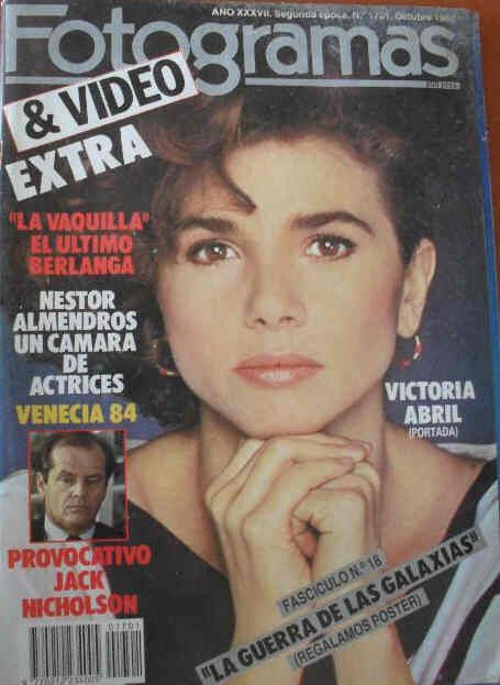 FOTOGRAMAS magazine cover Issue 1701 October 1984