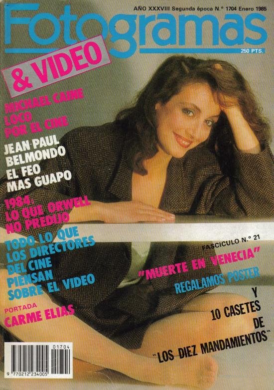 FOTOGRAMAS magazine side cover Issue 1704 January 1985