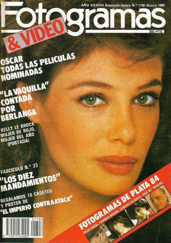 FOTOGRAMAS magazine side cover Issue 1706 March 1985