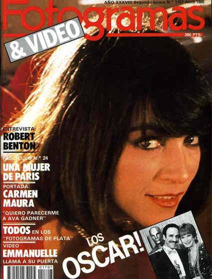 FOTOGRAMAS magazine side cover Issue 1707 April 1985