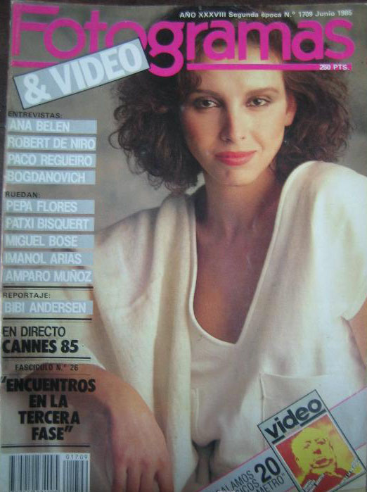 FOTOGRAMAS magazine side cover Issue 1709 June 1985