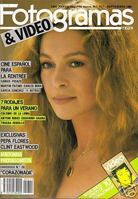 FOTOGRAMAS magazine side cover Issue 1711 September 1985